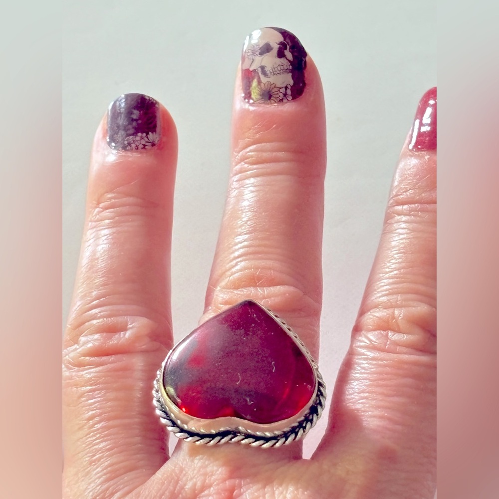 Beautiful Rubellite Gemstone ring 925 Sterling Silver